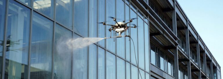 DroneCleanTech - Nettoyage de vitres de bureaux par drone
