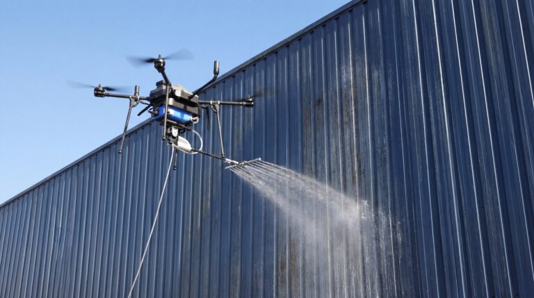 Nettoyage de bardage par drone sur Grenoble et Rhône-Alpes