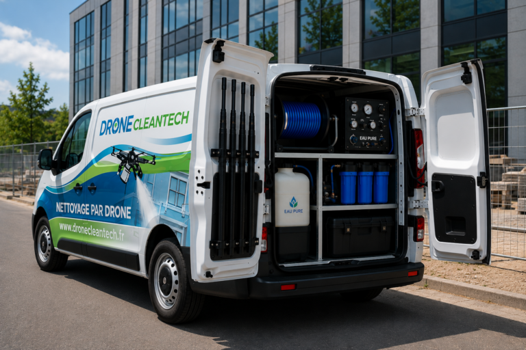 Camion Drone Clean Tech Nettoyage Vitres