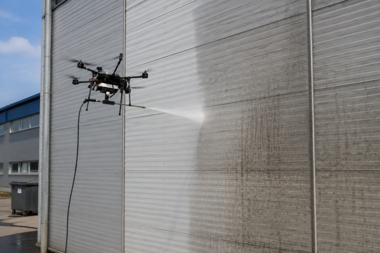 Nettoyage de façade par drone
